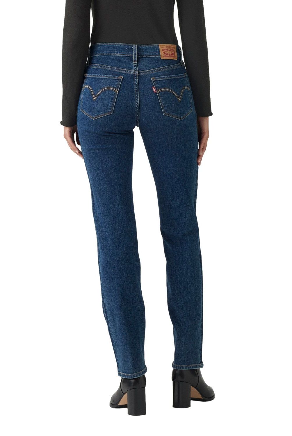 LEVIS - Jeans Straight Tiro Medio Mujer Levis