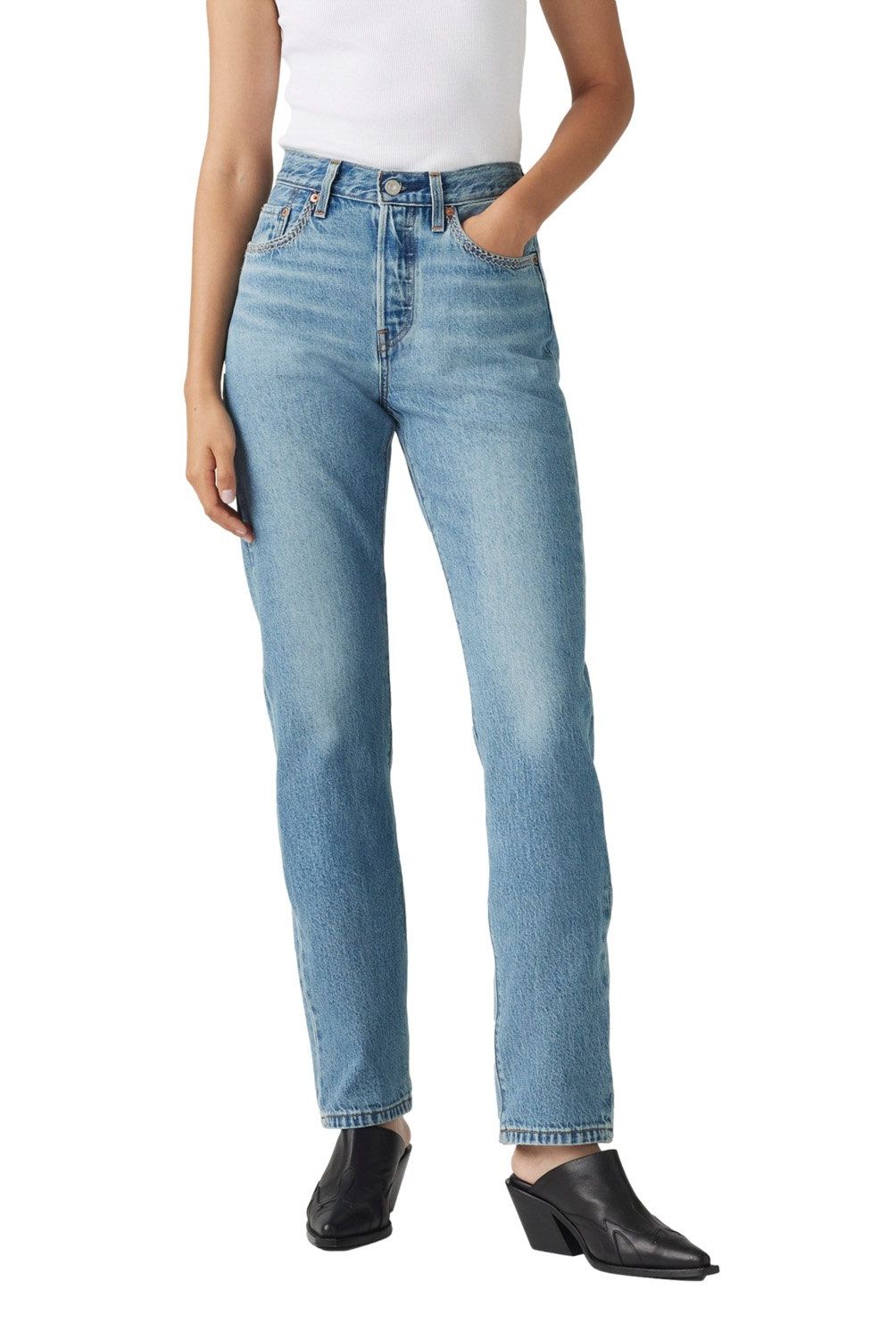 LEVIS - Jeans Straight Tiro Alto Mujer Levis