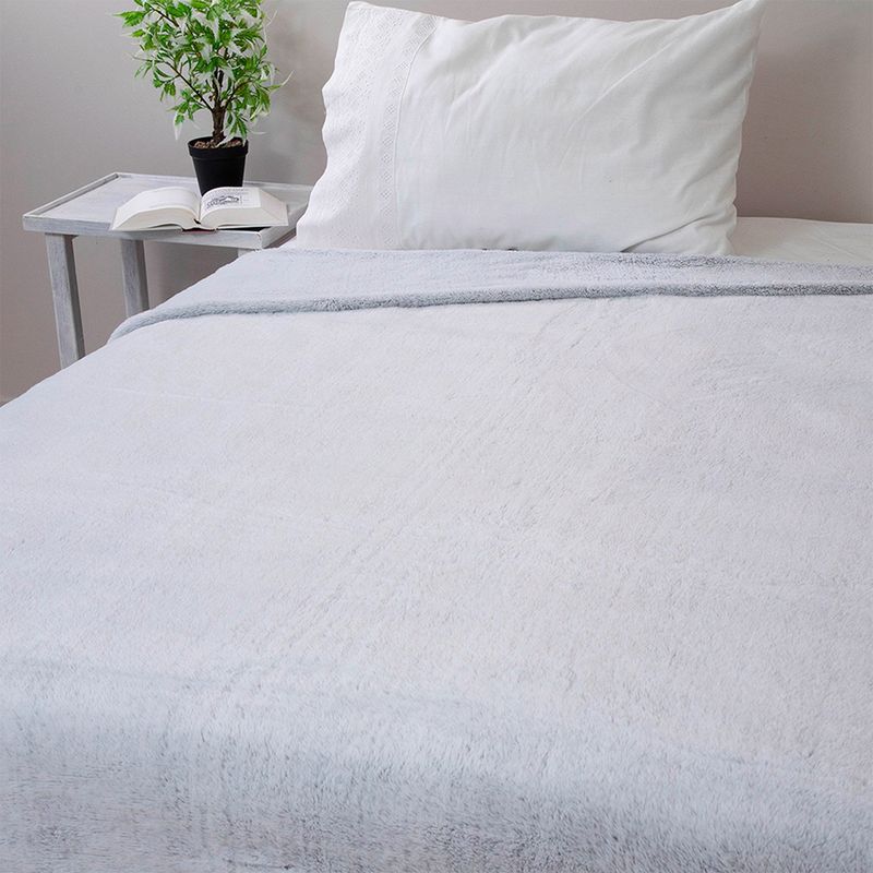 DORAL - Frazada Chiporro Two Tone Gris Doral
