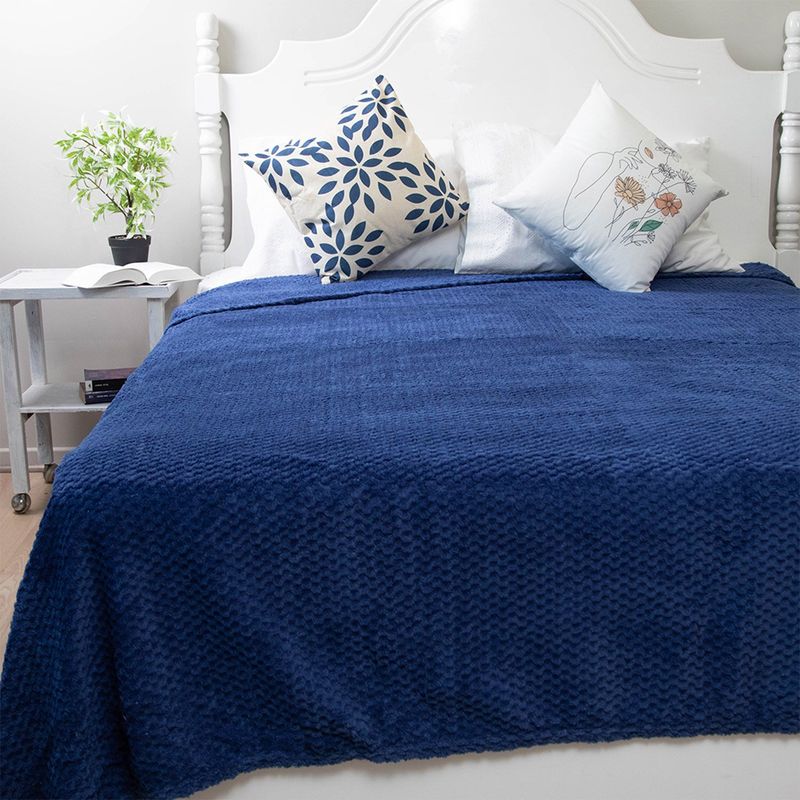 DORAL - Frazada Coral Pop Azul Doral