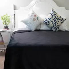 DORAL - Frazada Flannel Negro
