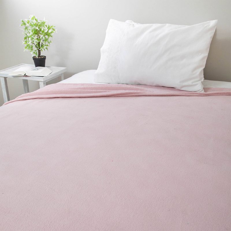 DORAL - Frazada Flannel Rosa Doral