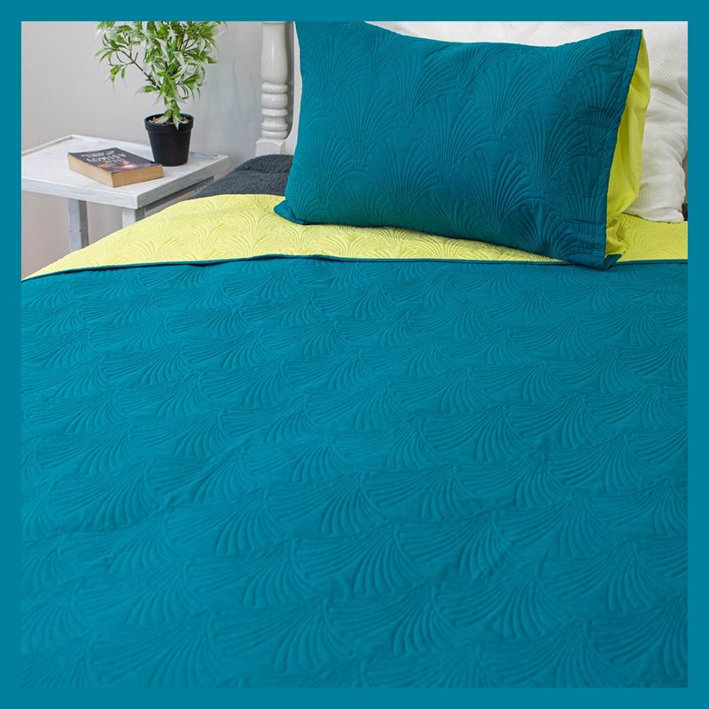 DORAL - Quilt Bicolor 1.5 Plaza Azul Lima Doral