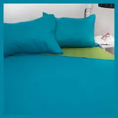 DORAL - Quilt Bicolor 2.5 Plazas Turquesa Verde