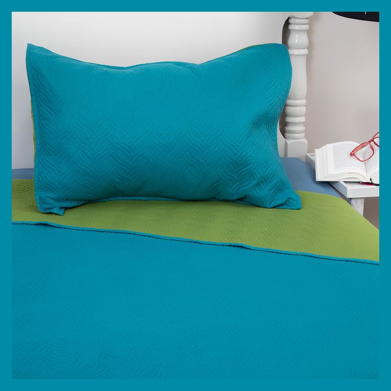 DORAL - Quilt Bicolor 1.5 Plaza Turquesa Verde Doral