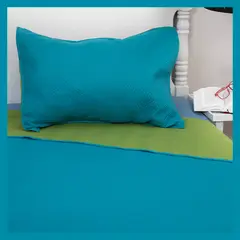 DORAL - Quilt Bicolor 1.5 Plaza Turquesa Verde