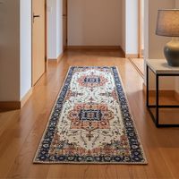 Alfombra De Pasillo Moka Rojo 67X180 Cm