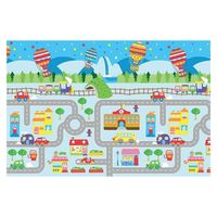 Alfombra Infantil City Gris 100X133 Cm