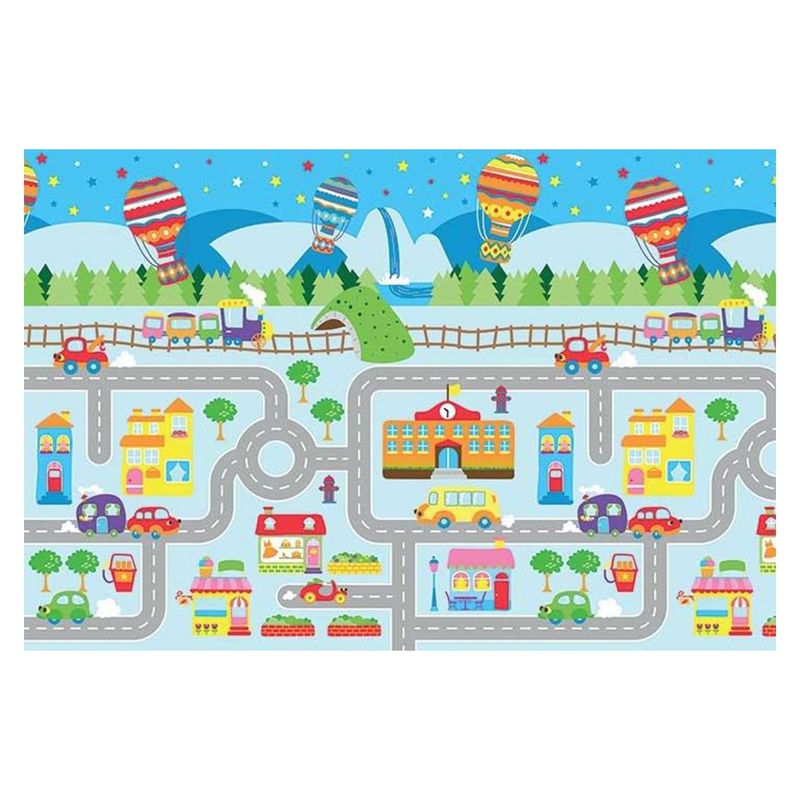 IDETEX - Alfombra Infantil City Gris 100X133 Cm Idetex