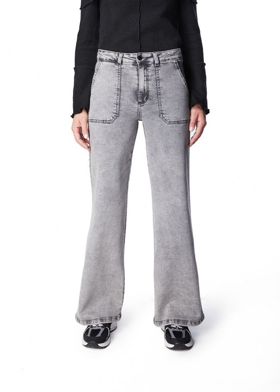 Jeans Flare Tiro Alto Mujer
