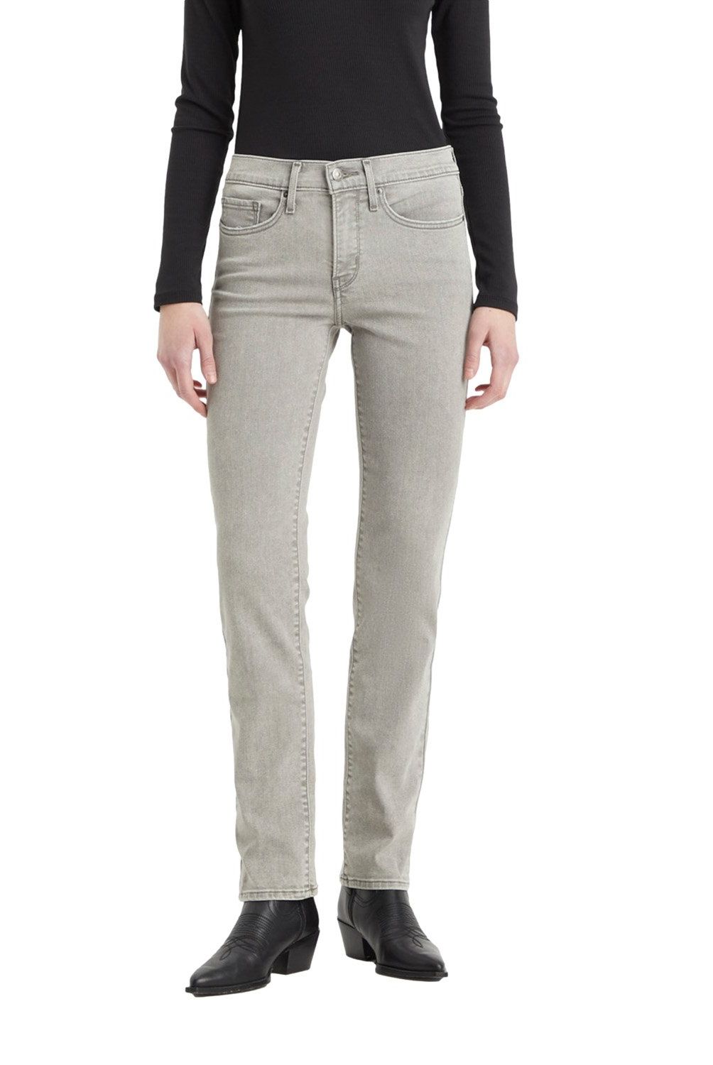 LEVIS - Jeans Straight Tiro Medio Mujer Levis