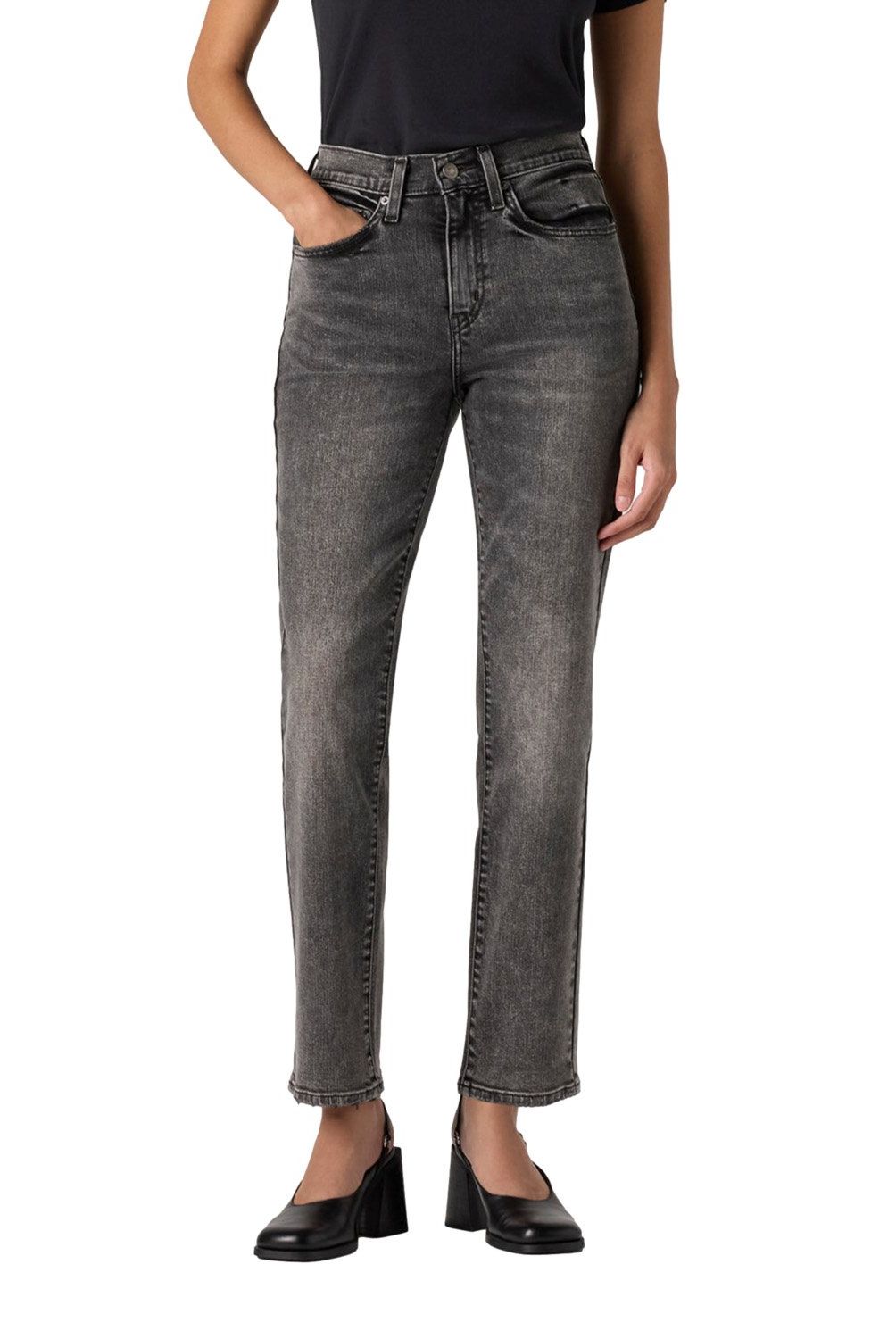 LEVIS - Jeans Straight Tiro Medio Mujer Levis
