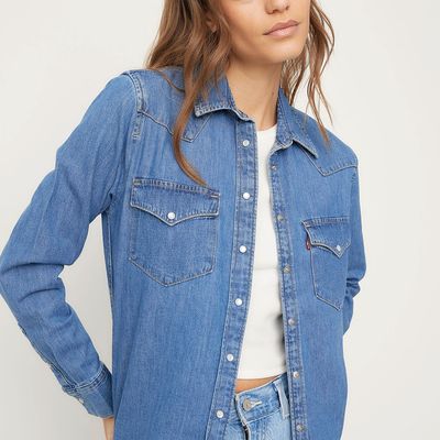 Imagen 2 del producto Camisa Mujer Denim Azul Claro