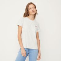 Polera Mujer Manga Corta Regular Fit Gris