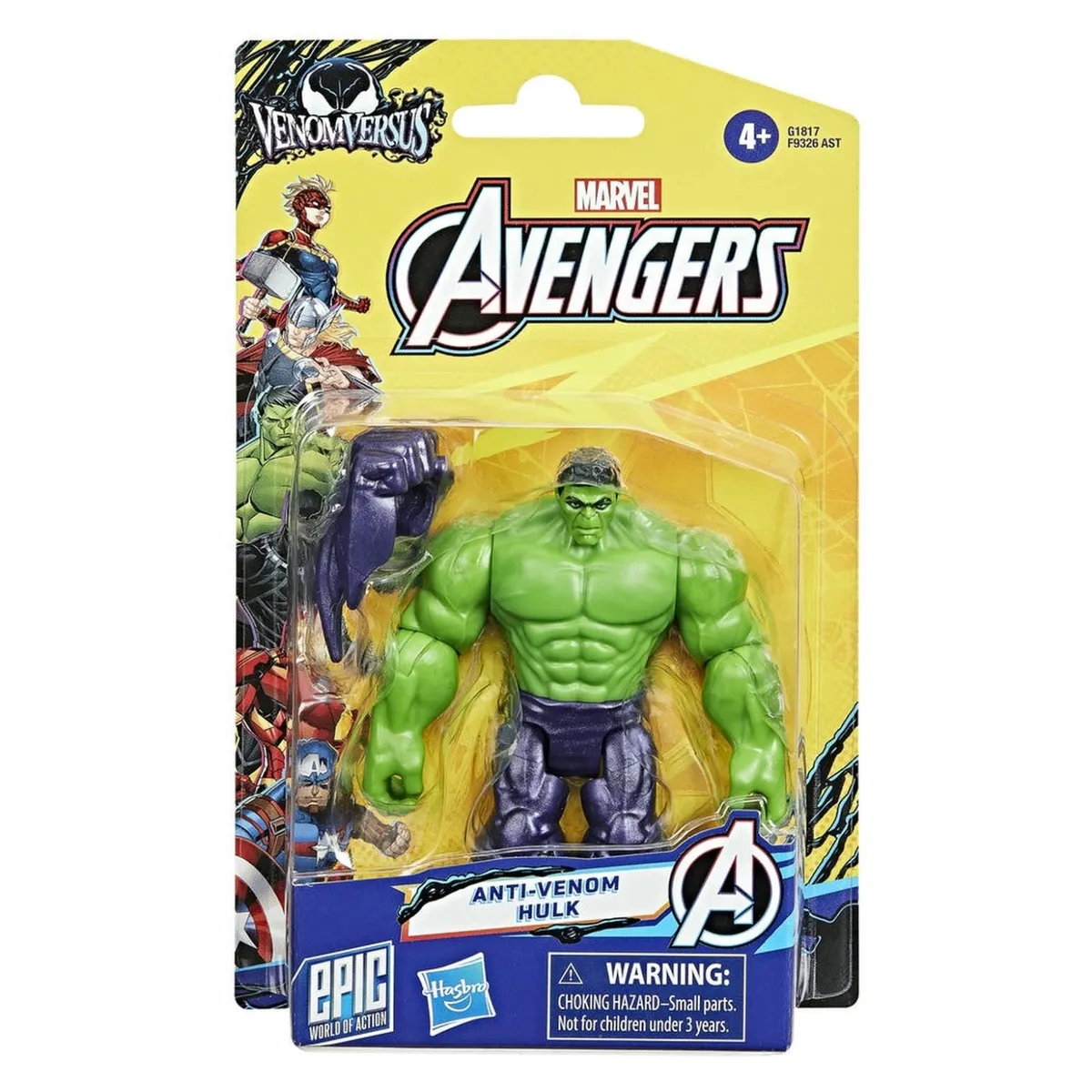 AVENGERS - Figura De Acción Marvel Avengers Epic Hero Series Venomversus Anti-Venom Hulk