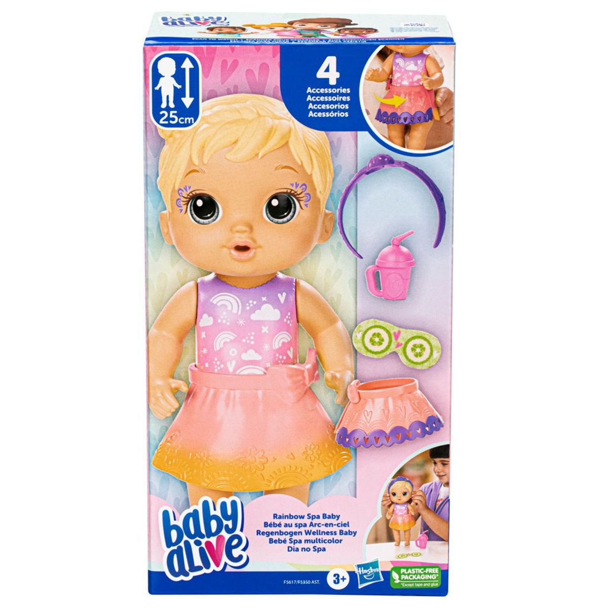 BABY ALIVE - Muñeca Baby Alive Bebé Spa Multicolor Cabello Rubio