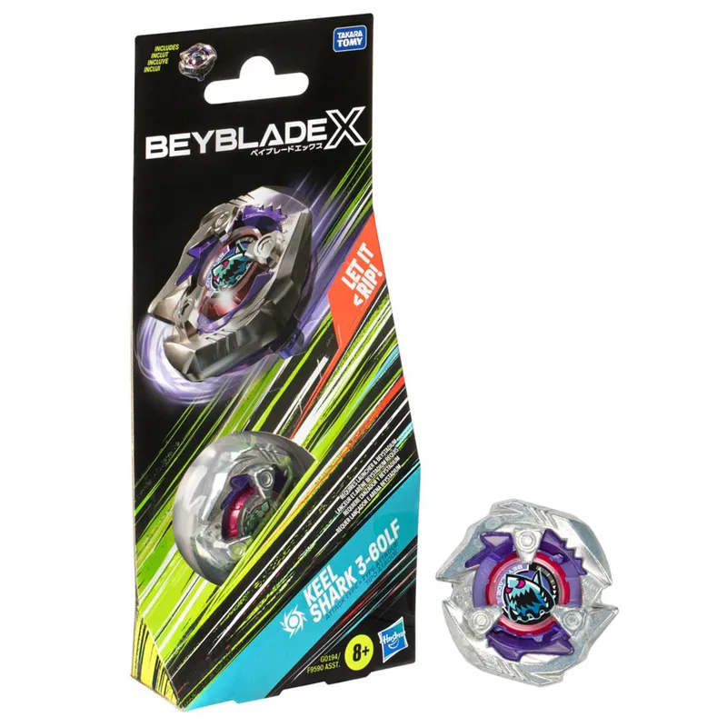 BEYBLADE - Trompo Beyblade X Kit De Refuerzo Keel Shark 3-60Lf