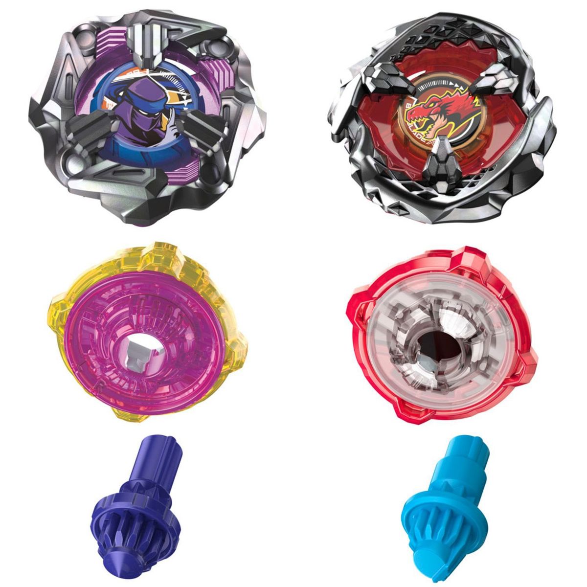 BEYBLADE - Trompo Beyblade X Pack Doble Beat Tyranno 4-70Q Y Knife Shinobi 4-80Hn