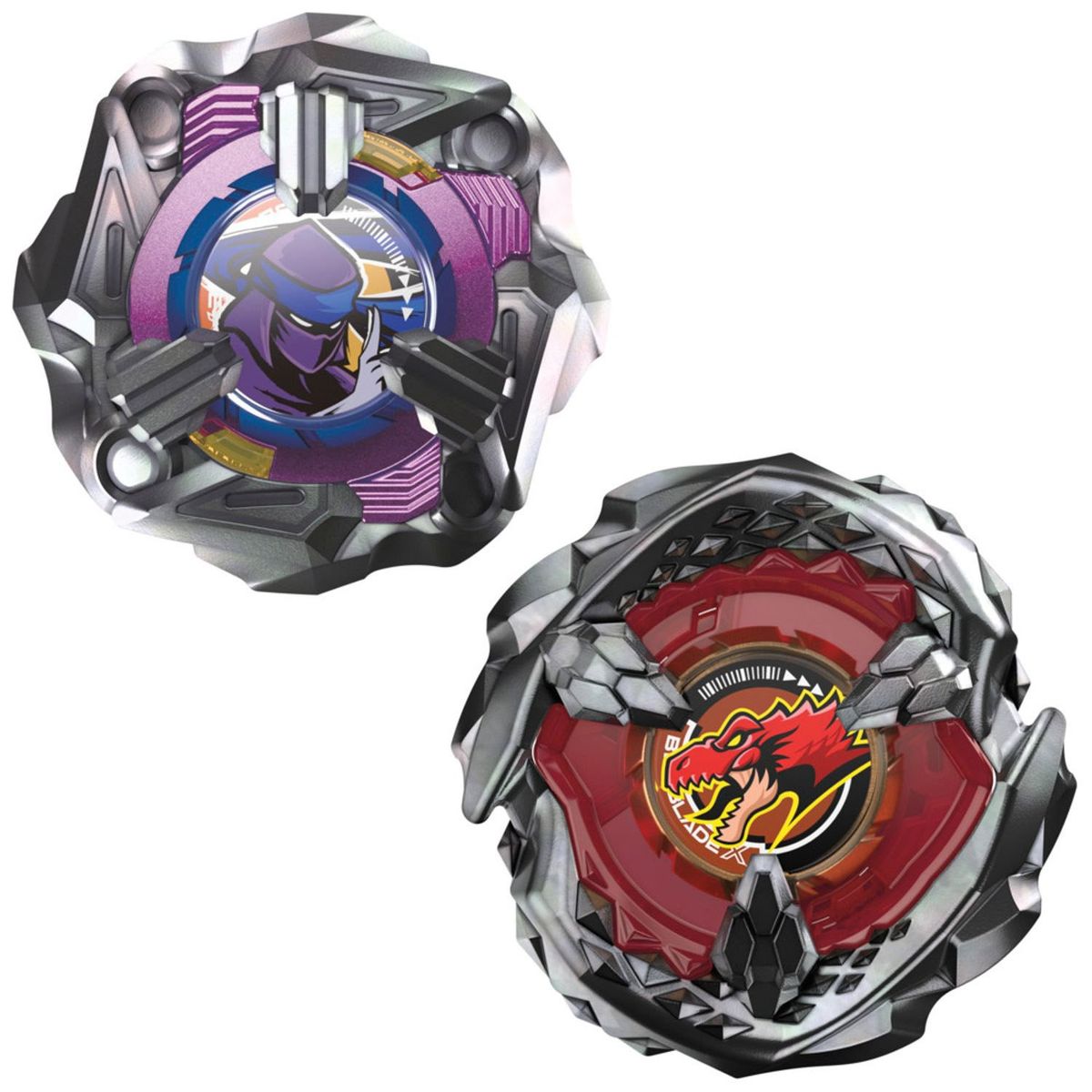 BEYBLADE - Trompo Beyblade X Pack Doble Beat Tyranno 4-70Q Y Knife Shinobi 4-80Hn