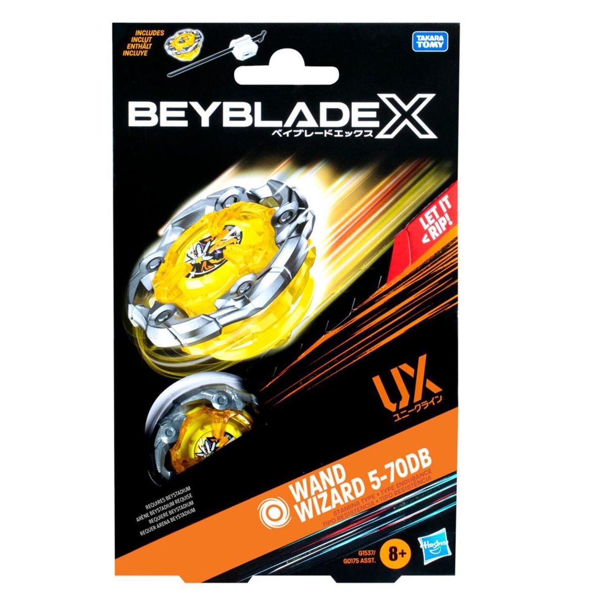 BEYBLADE - Trompo Beyblade X Kit Inicial Wand Wizard 5-70Db Ux
