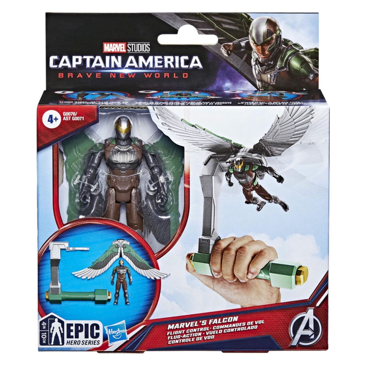 MARVEL - Figura De Acción Epic Hero Series Capitán América Brave New World Falcon Vuelo Controlado Marvel