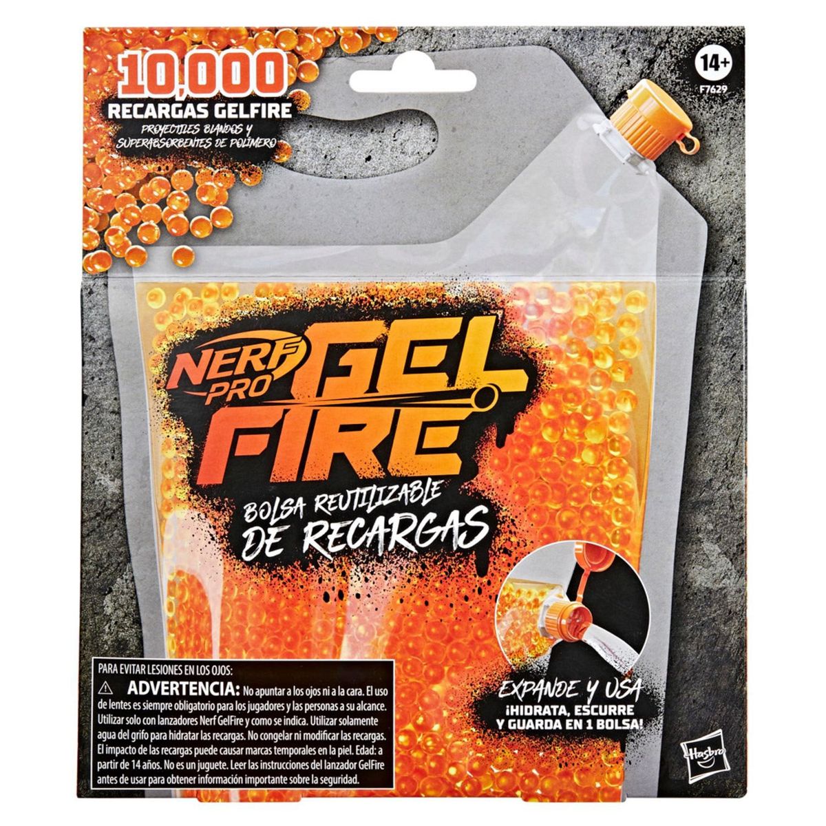NERF - Repuesto Pro Gelfire 10.000 Recargas Nerf