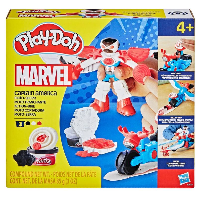 PLAY DOH - Masas Y Plastilinas Play Doh Set Juego De Moto Cortadora Capitán América