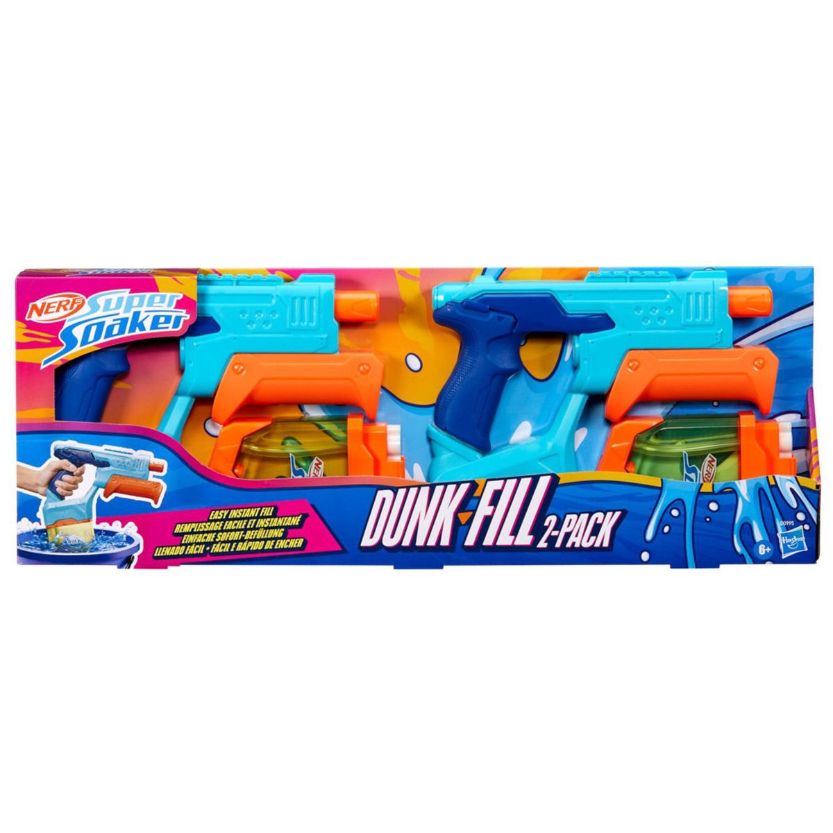 SUPER SOAKER - Lanzador De Agua Dunk Fill 2 Pack Super Soaker