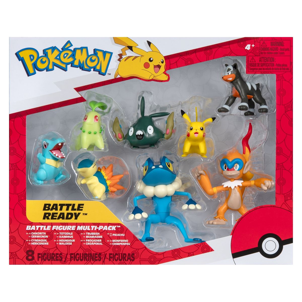 POKEMON - Pack 8 Figuras De Batalla Pokemon