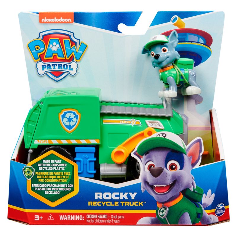 PAW PATROL - Camión de Reciclaje Rocky Paw Patrol