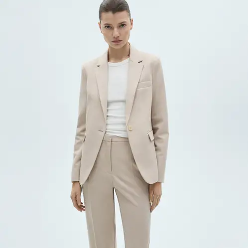 MANGO - Blazer Traje Entallada Mujer