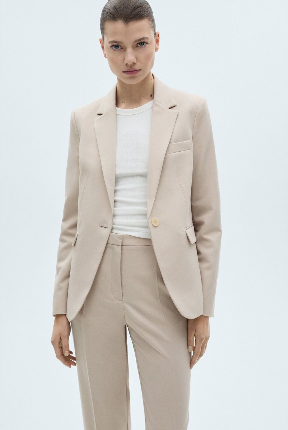 MANGO - Blazer Traje Entallada Mujer Mango
