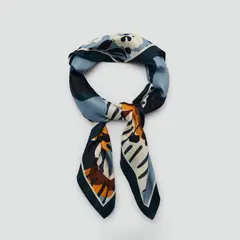 MANGO - Pañuelo Satinado Floral Mujer
