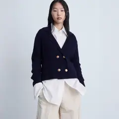 MANGO - Chaqueta Punto Doble Botonadura Mujer