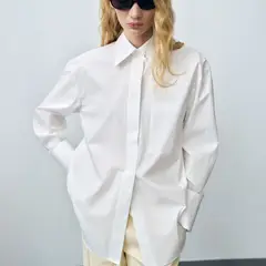 MANGO - Camisa Algodón Oversize Mujer