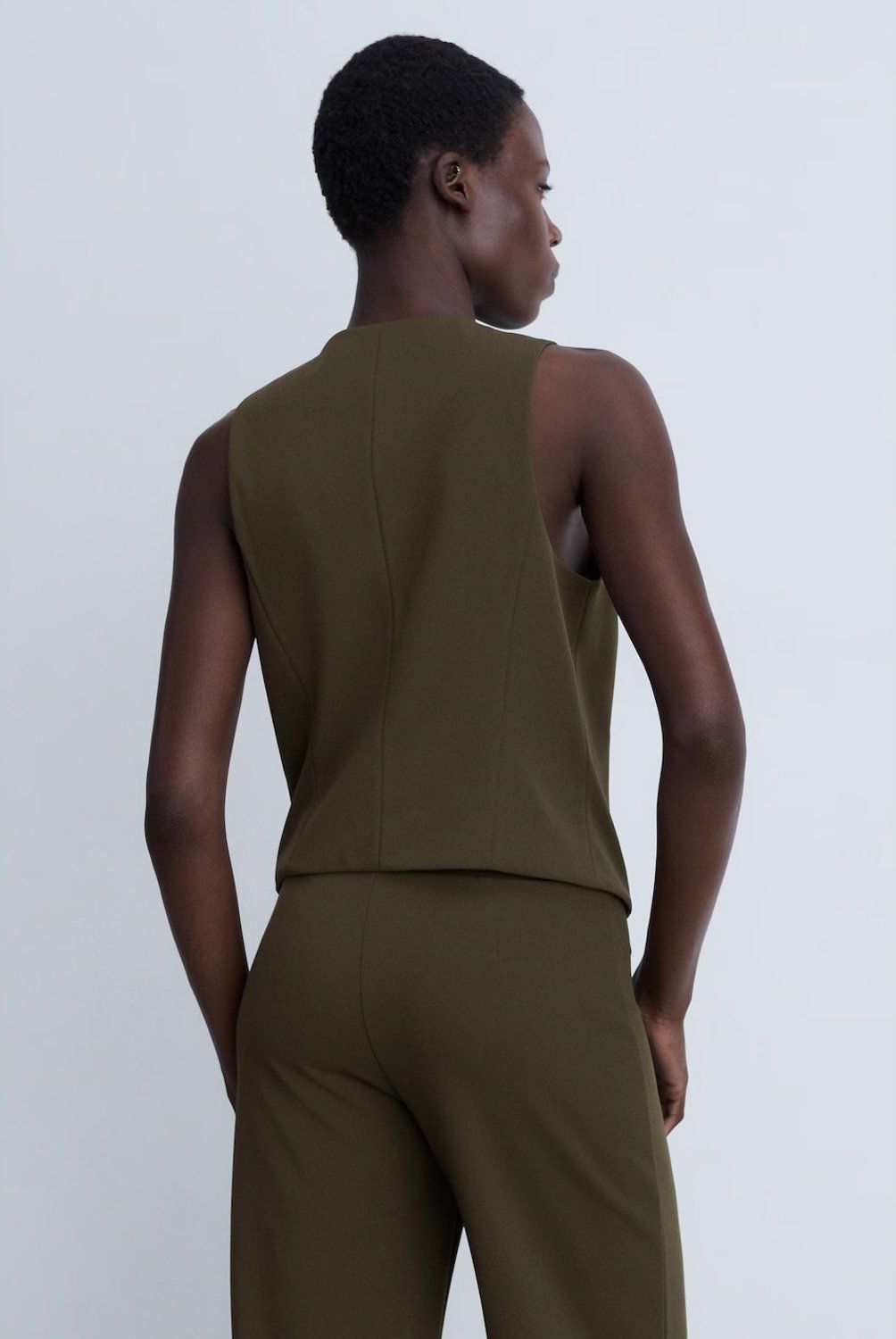 MANGO - Chaleco Traje Botones Mujer Mango