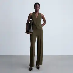 MANGO - Chaleco Traje Botones Mujer