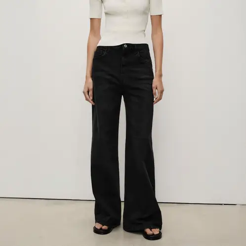 MANGO - Jeans Wideleg Tiro Alto Mujer