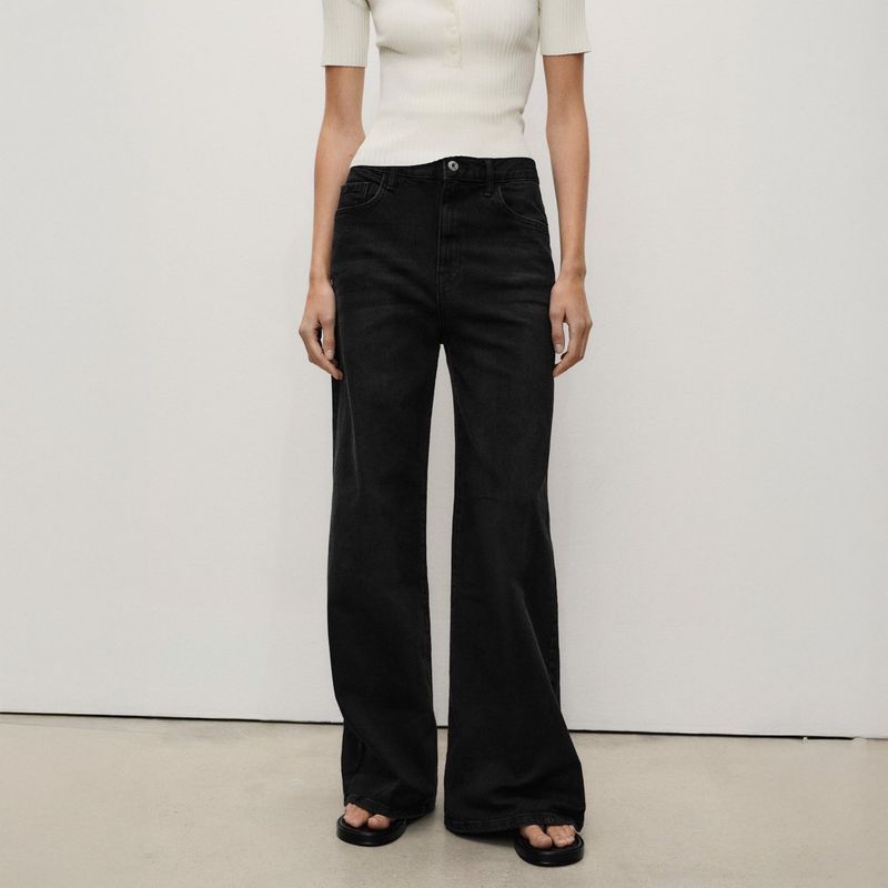 MANGO - Jeans Wideleg Tiro Alto Mujer Mango