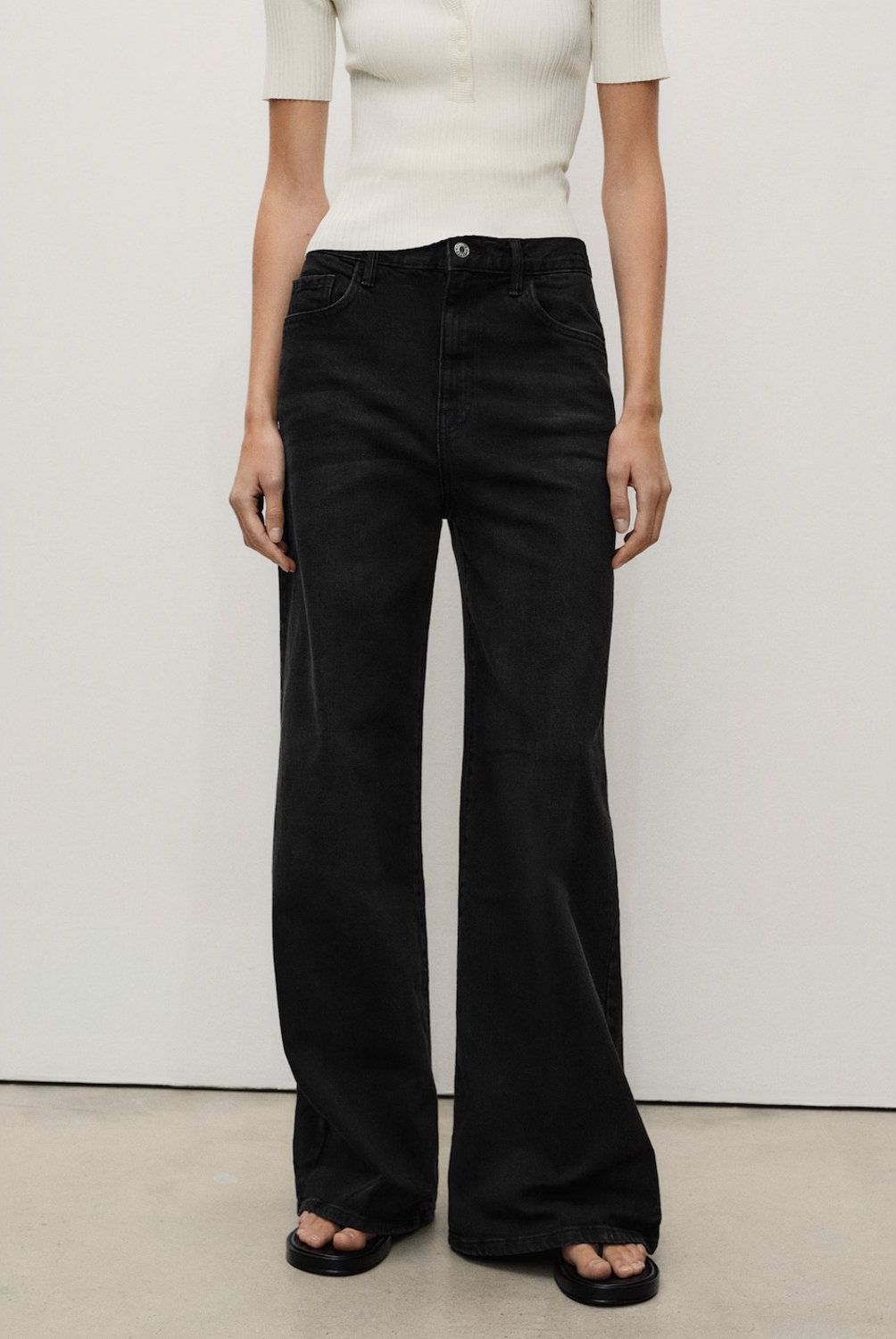 MANGO - Jeans Wideleg Tiro Alto Mujer Mango