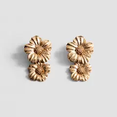 MANGO - Aros Flores Colgantes Mujer