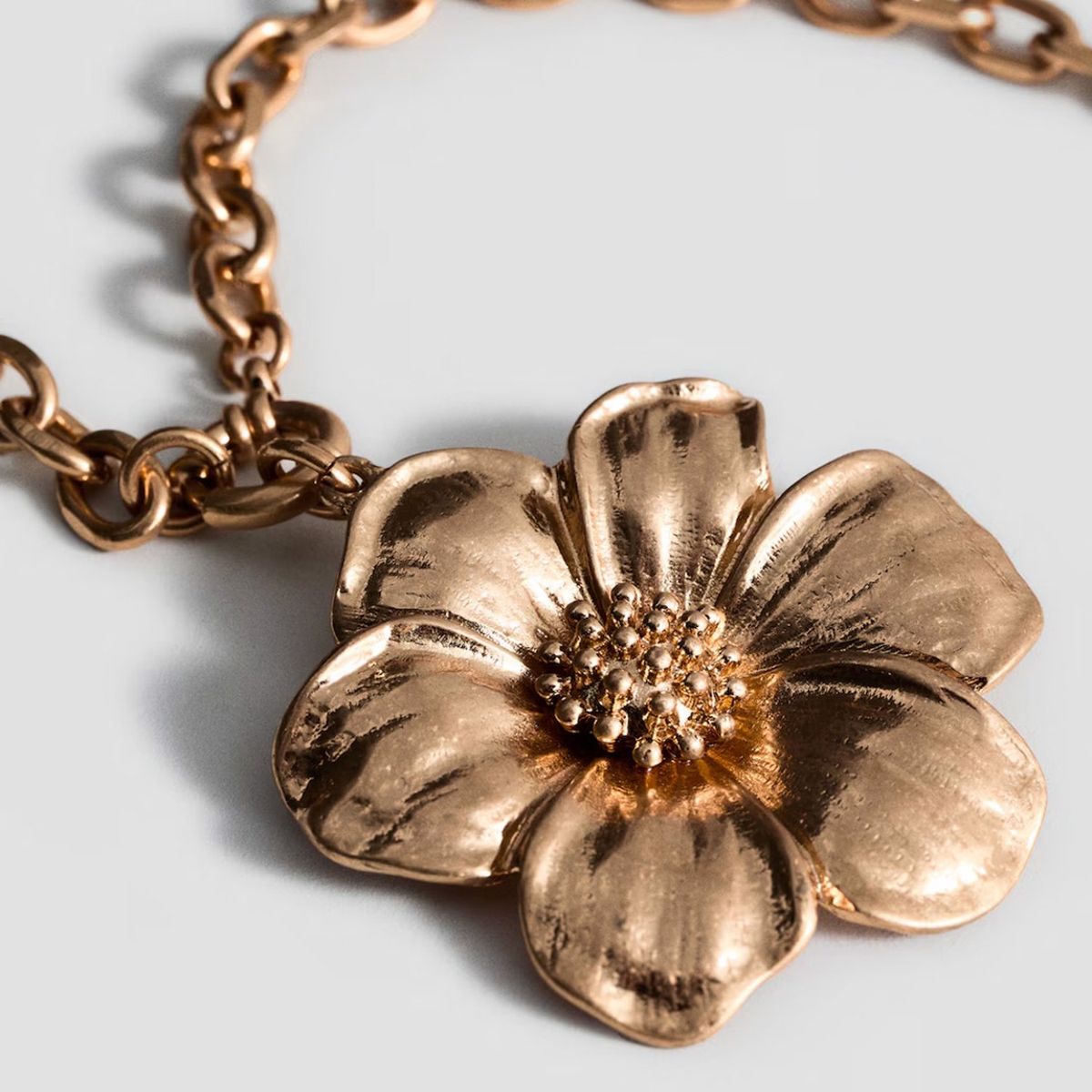 MANGO - Collar Colgante Flor Mujer Mango