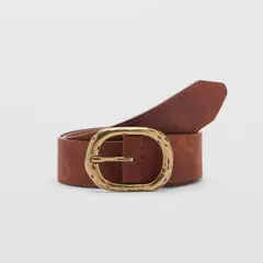 MANGO - Cinturón Hebilla Textura Mujer