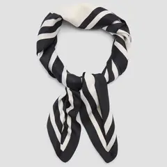 MANGO - Pañuelo Bicolor Estampado Mujer