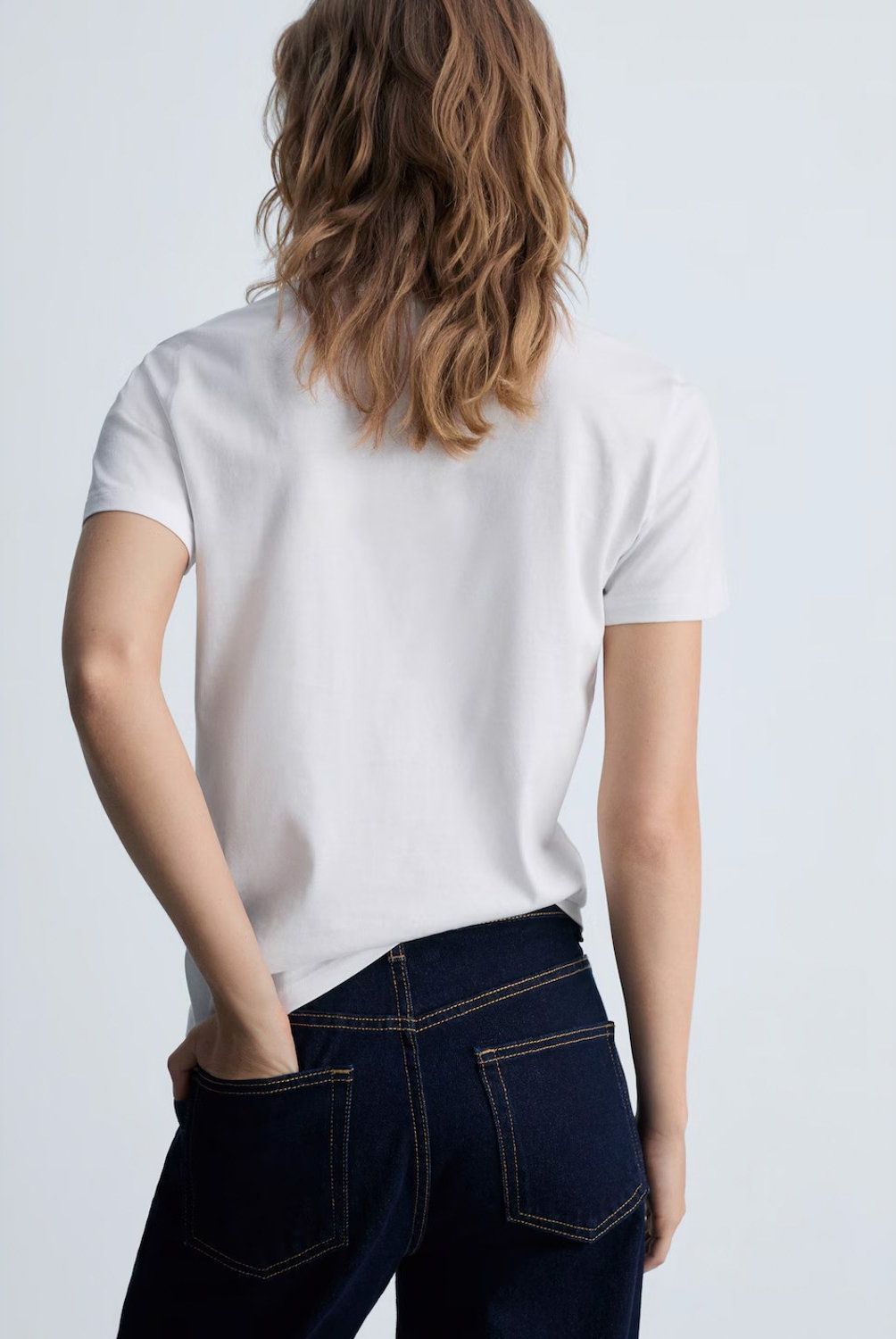 MANGO - Polera 100% Algodón Manga Corta Mujer Mango