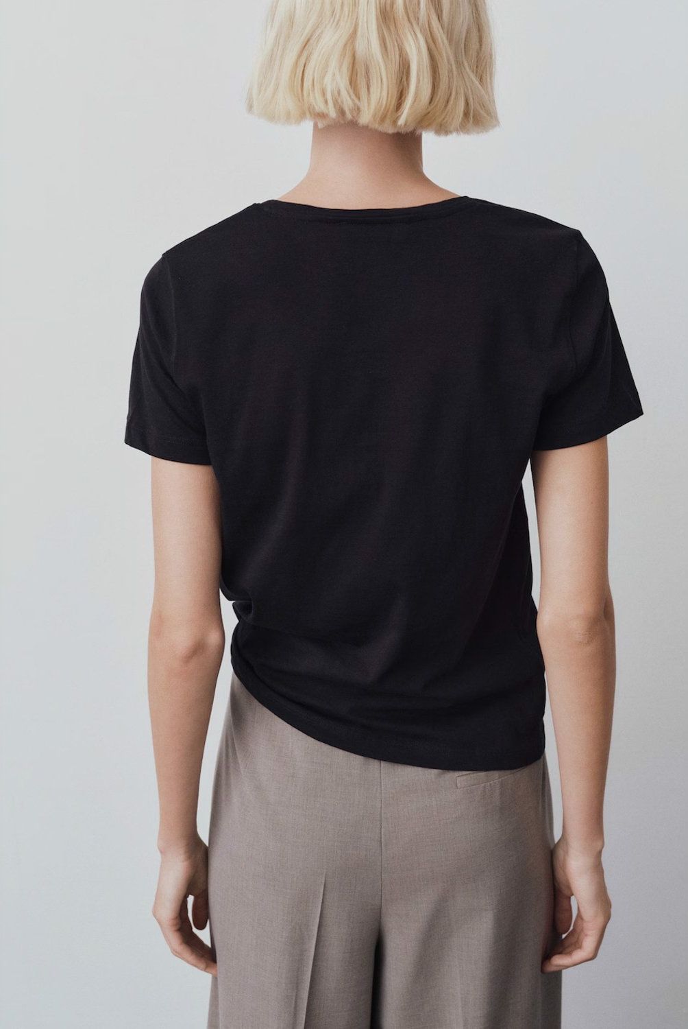 MANGO - Polera Algodón Manga Corta Mujer Mango