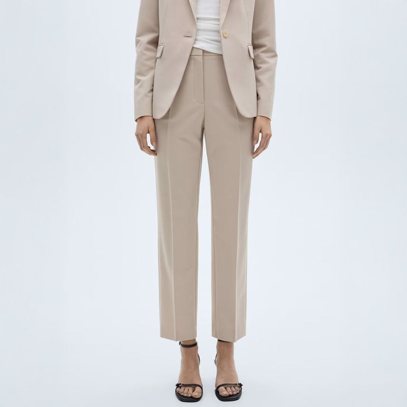 MANGO - Pantalón Recto Traje Mujer Mango