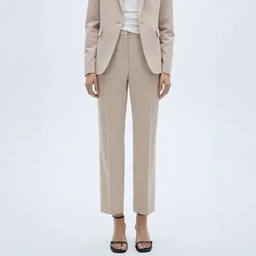MANGO - Pantalón Recto Traje Mujer