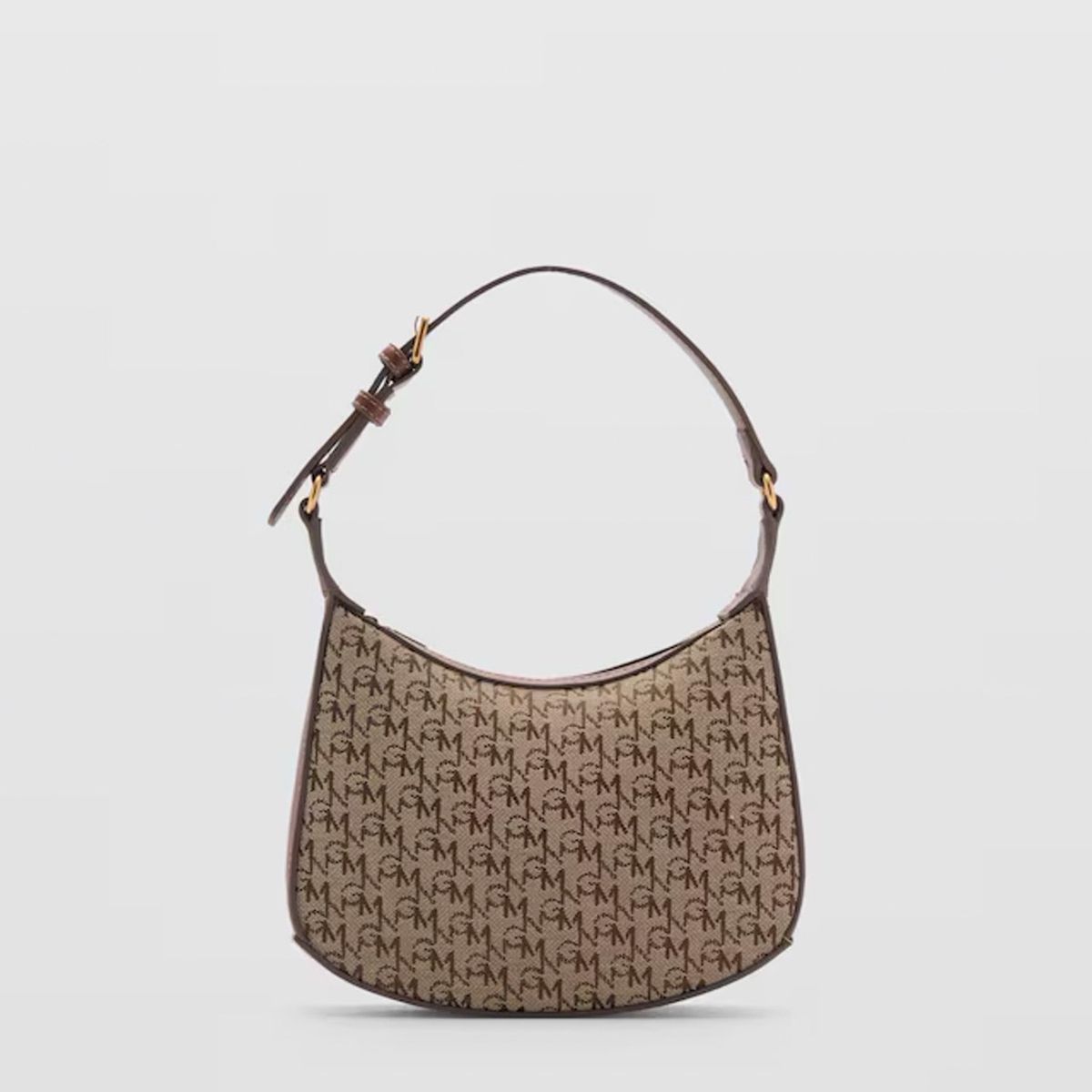 MANGO - Bolso Hombro Estampado Logo Mujer Mango