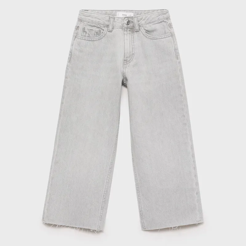 MANGO KIDS - Jeans Culotte Bajo Deshilachado Niña Mango Kids